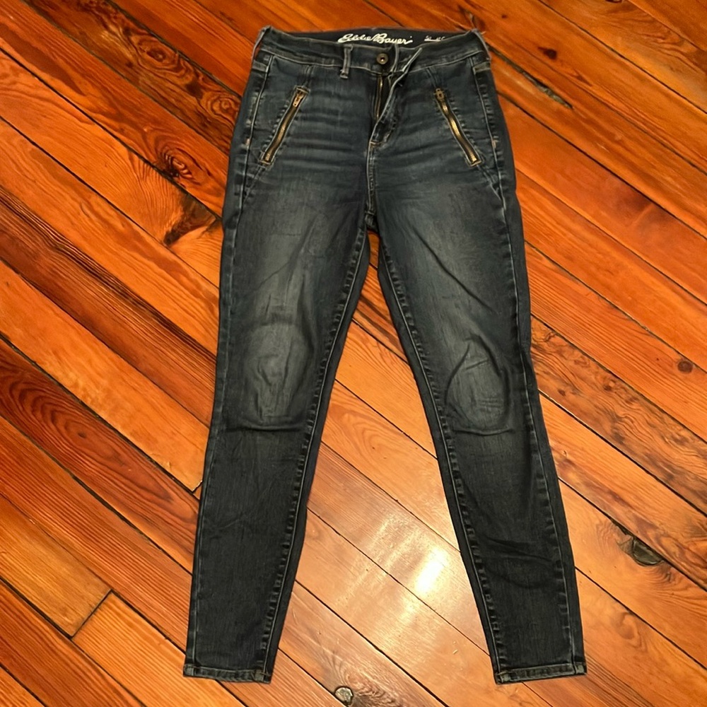 Eddie Bauer Slightly Curvy Skinny Jeans dark blue
